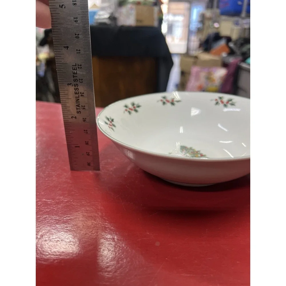 Gibson Christmas Tree Trimming Bowls Soup Cereal 6.5